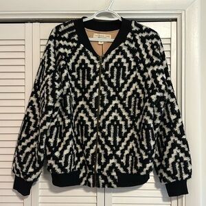 Black and White Crossfire Bomber Jacket